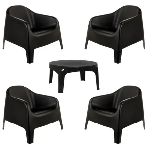 Juego 4 Sillones Skarpo + Mesa Puket