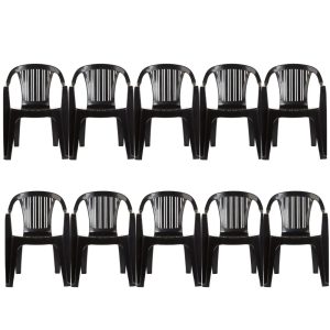 Set x10 Sillas c/Posabrazo Reforzada 140kg - diferentes colores