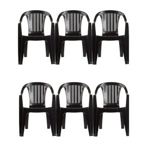 Set x6 Sillas c/Posabrazo Reforzada 140kg – diferentes colores
