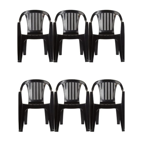 Set x6 Sillas c/Posabrazo Reforzada 140kg – diferentes colores