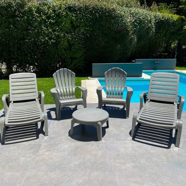 Set 2 Reposeras + 2 Sillones Miami + Mesa - Diferentes colores - Imagen 2