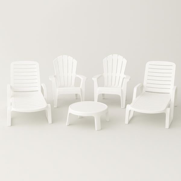 Set 2 Reposeras + 2 Sillones Miami + Mesa - Diferentes colores
